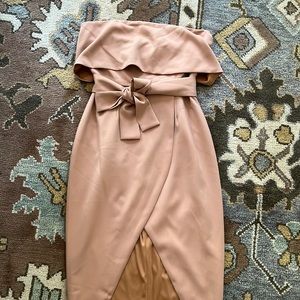 Lavish Alice Camel Tie Front dress, NWT, size 6